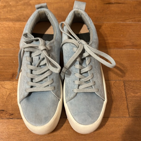 Zara Trafaluc Blue Suede Platform Creepers - Picture 2 of 6